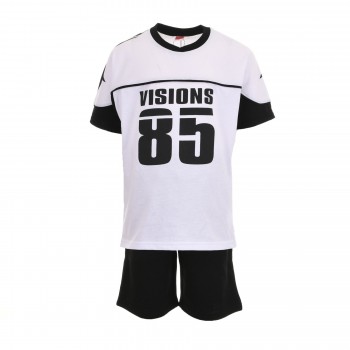 Παιδικό σετ για αγόρια Joyce λευκό- μαύρο