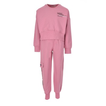 Παιδικό σετ φόρμα για κορίτσια Ebita ροζ φούτερ
