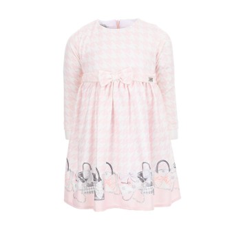 Βρεφικό φόρεμα για κορίτσια Ebita ροζ με τσάντα