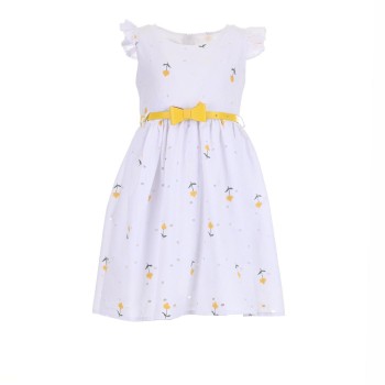 Παιδικό φόρεμα για κορίτσια Ebita λευκό φλοράλ