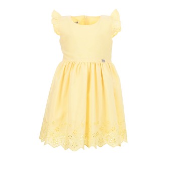 Βρεφικό φόρεμα για κορίτσια Ebita με κορδέλα κίτρινο