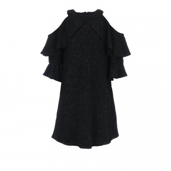 Παιδικό φόρεμα για κορίτσια Ebita μαύρο με glitter