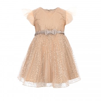 Παιδικό φόρεμα για κορίτσια Ebita χρυσό με πούλιες