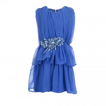 Παιδικό φόρεμα για κορίτσια Ebita με λουλούδια μπλε