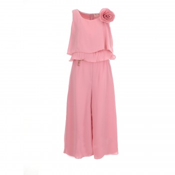 Παιδική ολόσωμη φόρμα ζιπ για κορίτσια Ebita ροζ