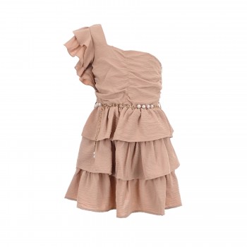 Παιδικό φόρεμα για κορίτσια Ebita με βολάν μοκά
