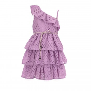 Παιδικό φόρεμα κιπούρ για κορίτσια Ebita μωβ