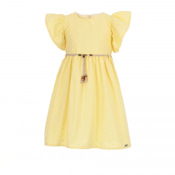 Παιδικό φόρεμα για κορίτσια Ebita κίτρινο κιπούρ