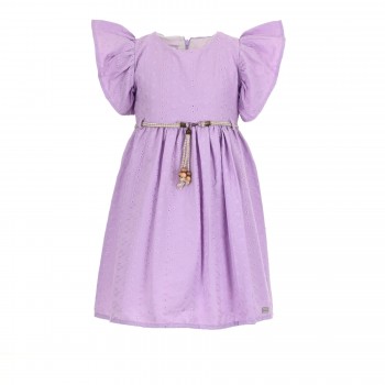 Παιδικό φόρεμα για κορίτσια Ebita μωβ κιπούρ
