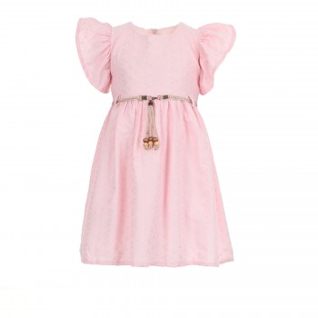 Παιδικό φόρεμα για κορίτσια Ebita ροζ κιπούρ