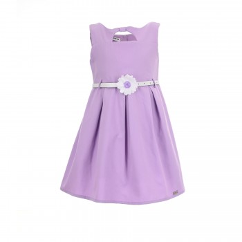 Παιδικό φόρεμα για κορίτσια Ebita με ζώνη λιλά
