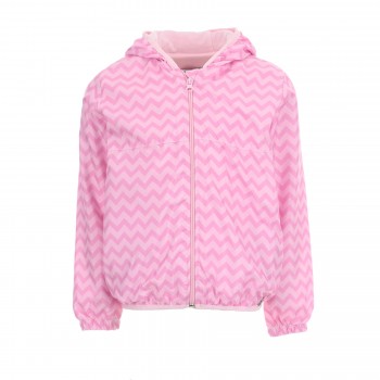 Παιδικό μπουφάν για κορίτσια Ebita με κουκούλα ροζ- φουξ