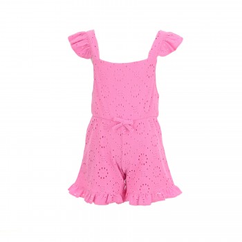 Παιδική ολόσωμη φόρμα κιπούρ για κορίτσια Ebita 2τμχ φούξ