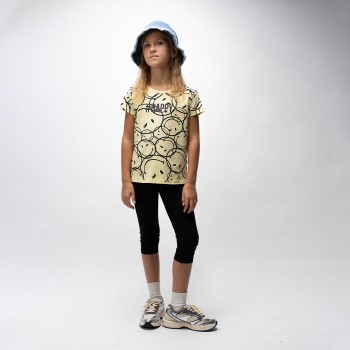 Παιδικό σετ με κολάν κάπρι για κορίτσια Ebita κίτρινο-μαύρο