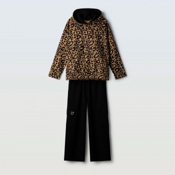 Παιδικό σετ με παντελόνι cargo Ebita animal-μαύρο