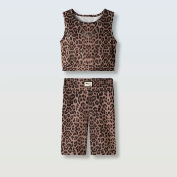 Παιδικό σετ με κολάν ποδηλατικό για κορίτσια Ebita animal print