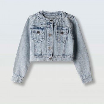 Παιδικό μπουφάν τζιν  για κορίτσια Ebita