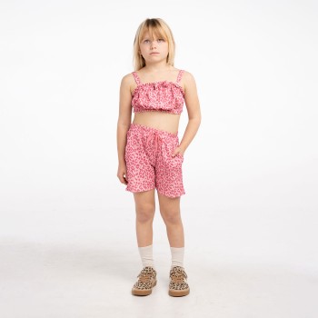 Παιδικό σετ με σόρτς για κορίτσια Ebita φούξια print
