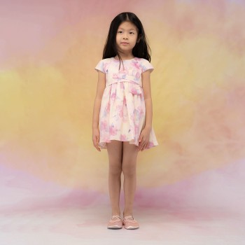 Παιδικό φόρεμα για κορίτσια Ebita ροζ φλοράλ
