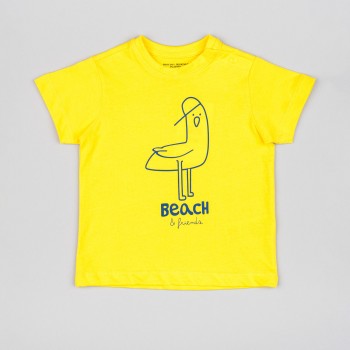 Βρεφική μπλούζα για αγόρια Losan με στάμπα κίτρινο