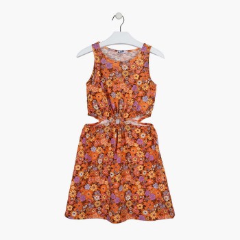 Παιδικό φόρεμα για κορίτσια Losan πορτοκαλί φλοράλ