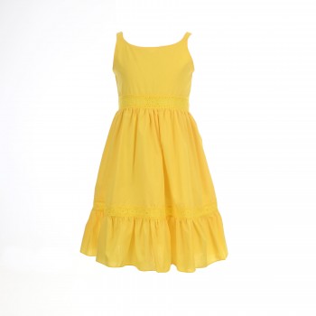 Παιδικό φόρεμα για κορίτσια M&B boho κίτρινο