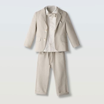 Παιδικό σετ για αγόρια Hashtag 4τμχ εκρού