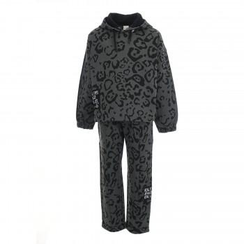 Παιδικό σετ φόρμα φούτερ για κορίτσια Sprint animal print πράσινο