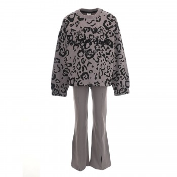 Παιδικό σετ με κολάν για κορίτσια Sprint animal print ελεφαντί