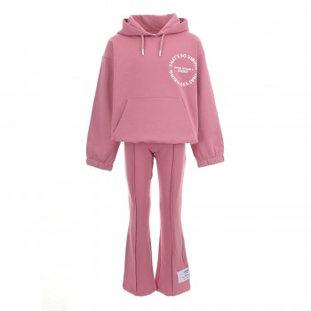 Παιδικό σετ με κολάν καμπάνα για κορίτσι Sprint dusty pink