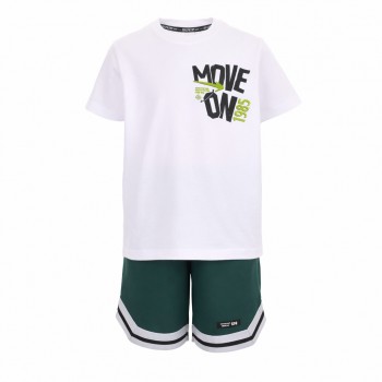 Παιδικό σετ για αγόρια Sprint λευκό-πράσινο