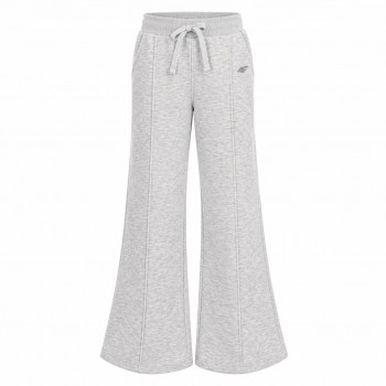 Παιδικό παντελόνι φόρμας για κορίτσια 4F slim fit γκρι μελανζέ