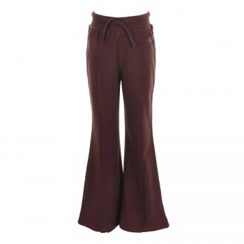 Παιδικό παντελόνι φόρμας για κορίτσια 4F slim fit καφέ