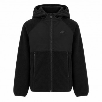 Παιδική ζακέτα για αγόρια 4F fleece regular fit μαύρο