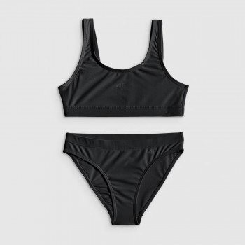 Παιδικό μαγιό μπικίνι για κορίτσια 4F μαύρο