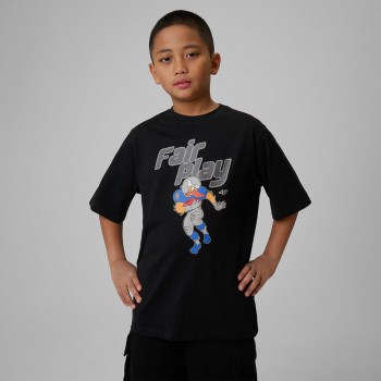 Παιδική μπλούζα για αγόρια 4F μαύρη