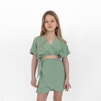 Παιδικό σετ με φούστα για κορίτσια Alice μέντα