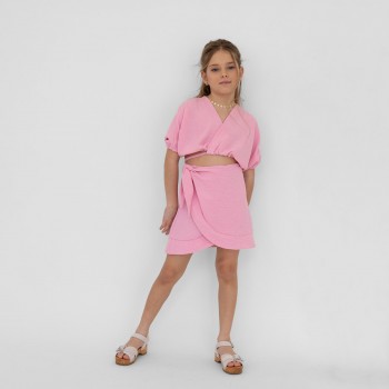 Παιδικό σετ με φούστα για κορίτσια Alice ροζ