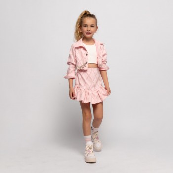 Παιδική φούστα jean για κορίτσια Alice ροζ