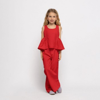 Παιδικό σετ με παντελόνα για κορίτσια Alice κόκκινη