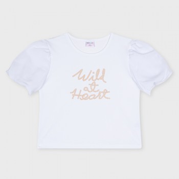 Παιδική μπλούζα για κορίτσια Ativo εκρού