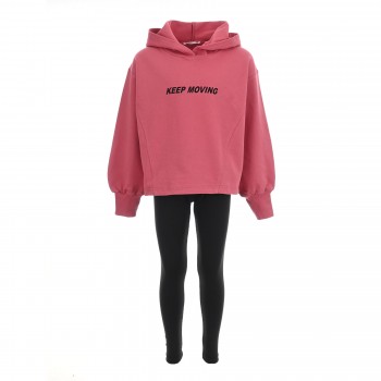 Παιδικό σετ με κολάν για κορίτσια Nekidswear σάπιο μήλο - μαύρο
