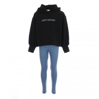Παιδικό σετ με κολάν για κορίτσια Nekidswear  μαύρο - ραφ
