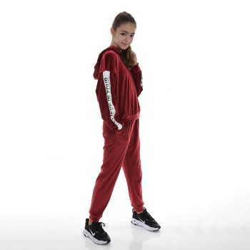 Σετ Φόρμα Παιδική βελουτέ Nekidswear μπορντώ