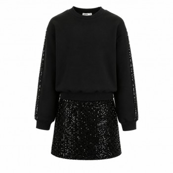 Παιδικό σετ με φούστα για κορίτσια Nekidswear μαύρο με παγιέτα