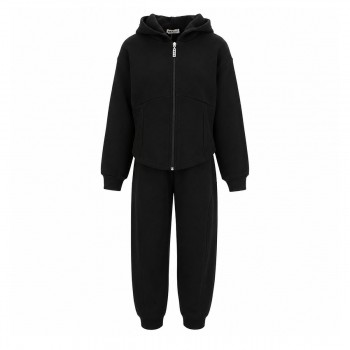 Παιδικό σετ φόρμα φούτερ για κορίτσια Nekidswear μαύρο