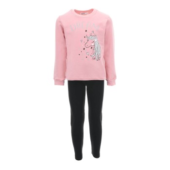 Σετ παιδικά ρούχα Nekidswear ροζ-μαύρο 