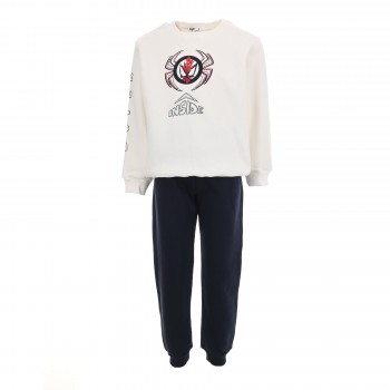 Παιδικό σετ φόρμα φούτερ για αγόρια Nekidswear εκρού
