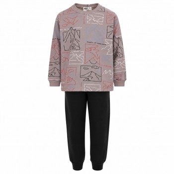 Παιδικό σετ φόρμα για αγόρια Nekidswear ελεφαντί - μαύρο