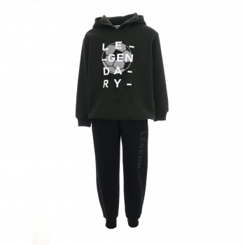 Παιδικό σετ φόρμα  φούτερ για αγόρια Nekidswear πράσινο-μαύρο